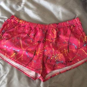 Funky soffe splatter paint shorts